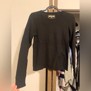 American Eagle Black Textured Top